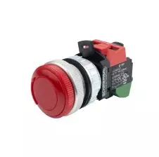 Pulsador Emergencia Metal 30mm Con Retención 1na+1nc