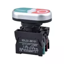 Pulsador Partir/Parar Iluminado 22mm 1na+1nc