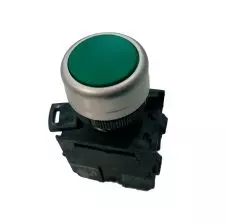 Pulsador Rasante Verde 22mm 1na+1nc 