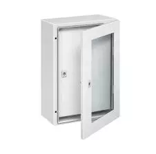 Tablero Metálico con Visor de Vidrio 500x400x200mm + Contrapuerta IP65 IK10 RAL7035 TIBOX