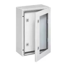 Tablero Metálico con Visor de Vidrio 600x400x200mm + Contrapuerta IP65 IK10 RAL7035 TIBOX