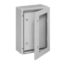 Tablero Metálico con Visor de Vidrio 600x400x200mm + Contrapuerta IP65 IK10 RAL7035 TIBOX
