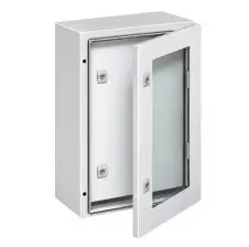 Tablero Metálico con Visor de Vidrio 700x500x250mm + Contrapuerta IP65 IK10 RAL7035 TIBOX