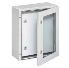 Tablero Metálico con Visor de Vidrio 700x500x250mm + Contrapuerta IP65 IK10 RAL7035 TIBOX