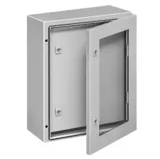 Tablero Metálico con Visor de Vidrio 700x500x250mm + Contrapuerta IP65 IK10 RAL7035 TIBOX