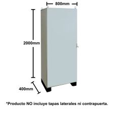 Gabinete Metálico Autosoportado| 2000x800x400mm con Placa de Montaje RAL 7035 TIBOX