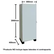 Gabinete Metálico Autosoportado| 2000x800x400mm con Placa de Montaje RAL 7035 TIBOX