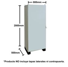 Gabinete Metálico Autosoportado| 2000x800x500mm con Placa de Montaje RAL 7035