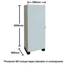 Gabinete Metálico Autosoportado| 2000x800x800mm con Placa de Montaje RAL 7035 TIBOX