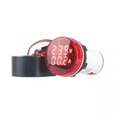 Piloto LED con Indicador de Voltaje & Corriente Rojo 50VAC - 500VAC / 0 -50A Ø22mm RED CONTROL