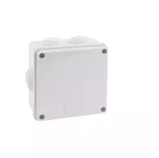 Caja De Distribución Abs 100x100x50mm Ip55 7 Conos Libre De Halógeno TIBOX