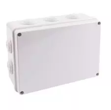 Caja De Distribución Abs 190x140x70mm Ip55 10 Conos Libre De Halógeno TIBOX