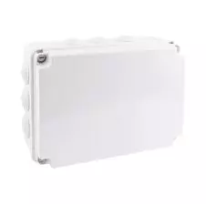 Caja De Distribución Abs 300x220x120mm Ip55 12 Conos Libre De Halógeno TIBOX