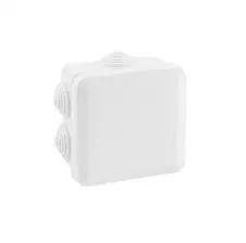 Caja De Distribución Abs 75x75x45mm Ip55 4 Conos Libre De Halógeno TIBOX