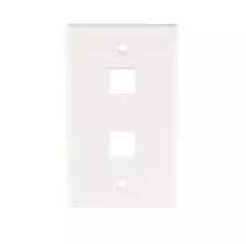 Placa PVC Faceplate 2 Módulo Rj-45