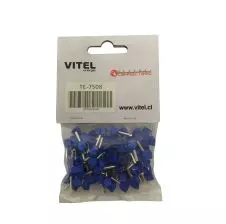 Ferrul Doble Aislación Azul Para 2 Cables De 0.75mm² GENERAL CONNECTOR