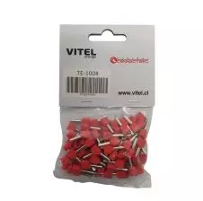 Ferrul Doble Aislación Rojo Para 2 Cables De 1.0mm²