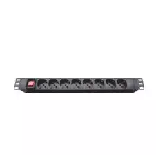 Pdu 8 Enchufes Schuko 16a 1u Con Interruptor 220v Con Enchufe Italiano 16a NET TRONIC