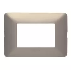 Placa 3 Puestos Metal Aluminio Champagne Matix Am503m3ch BTICINO