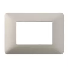 Placa 3 Puestos Pvc Titanio Claro Matix Am503m3tc