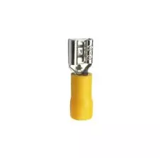 Terminal Hembra Amarrillo 12-10 Awg(4mm²-6mm²) Diámetro 6.3 Mm