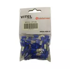 Terminal Macho Azul 16-14 Awg(1.5mm²-2.5mm²) Diámetro 4.7 Mm