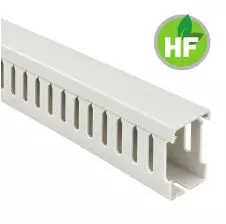 Canaleta Ranurada Libre Halógeno Gris 25x40mm (Ancho x Alto) 2 Metros LEIPOLD