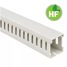Canaleta Ranurada Libre Halógeno Gris 40x40mm (Ancho x Alto) 2 Metros LEIPOLD