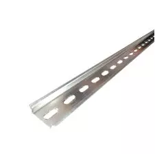 Riel Din Electro Zincado Simetrétrico Perforado 1 Mts POWERDUCT