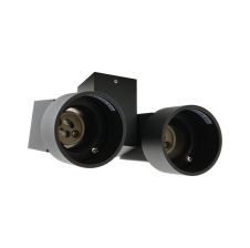 Foco Sobrepuesto Hermetico Fijo (Dirigible Lateral) 2x50W GU-10 IP20 Negro