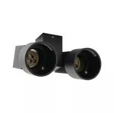 Foco Sobrepuesto Hermetico Fijo (Dirigible Lateral) 2x50W GU-10 IP20 Negro