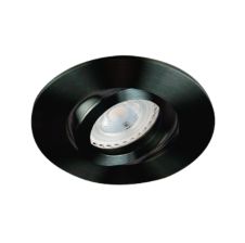 Foco Embutido Circular Basculante Aluminio GU-10 Ø102mm IP20 Negro
