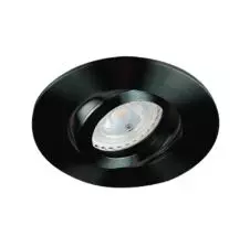 Foco Embutido Circular Basculante Aluminio GU-10 Ø102mm IP20 Negro VTEC