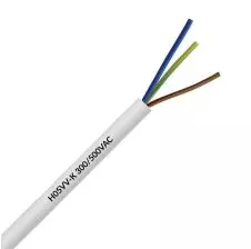 Cordón Flexible H05VV-F Multipolar 3x1.5mm2 Blanco R-100Mts REVI