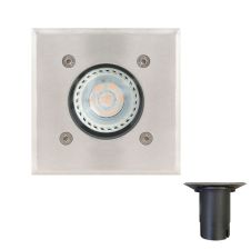Foco Piso Embutido 110x110x143mm IP67 GU-10 VTEC