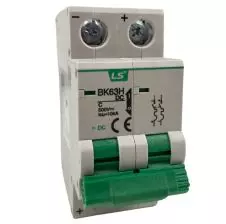 Interruptor Automático 2x32A Corriente Continua Curva C 10kA 500VDC BK63H DC LS ELECTRIC