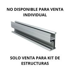 Riel para Estructura Fotovoltaica Aluminio 4800mm RR-01 BLACKSUN