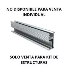 Riel para Estructura Fotovoltaica Aluminio 4800mm RR-01