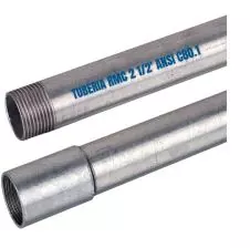 Tubería Conduit Rígida Galvanizada RMC 2 1/2'' x 3 Metros ANSI C80.1 POWERDUCT
