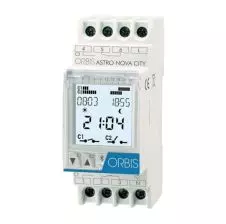Reloj Horario Astronómico Digital 16A 230VAC 2 Contactos C/Reserva ASTRO NOVA CITY ORBIS