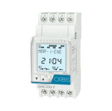 Reloj Horario Anual Digital 16A 230VAC 2 Contactos C/Reserva DATA LOG 2 ORBIS