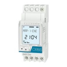Reloj Horario Anual Digital 16A 230VAC C/Reserva DATA LOG ORBIS