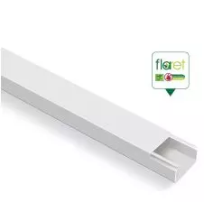 Canaleta Blanca 40x25mm 2mts Con Tapa + Libre de Halógeno POWERDUCT