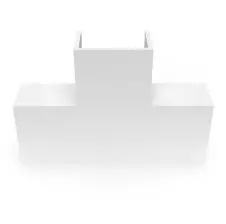 Curva T Plana 40x25mm Libre de Halogeno POWERDUCT