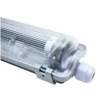 Luminaria Hermetica Simple Industrial para Tubo LED 1200mm IP65 VTEC