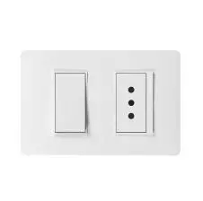 Interruptor 9/12 + Enchufe 10A LUZICA Blanco PU1214 BTICINO