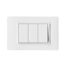 Interruptor Triple 9/32 10A LUZICA Blanco PU1300
