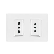 Enchufe Simple 10A + Enchufe Simple 10/16 LUZICA Blanco PU1293
