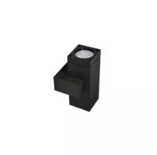 Foco Sobrepuesto Fijo a Muro Bidireccional GU-10 Negro IP54 BOK OUT 3 VTEC