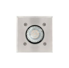 FOCO PISO EMB. BISEL CUAD IP65 GU10 110X110X140mm D1009A